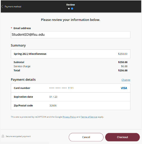 Confirm payment