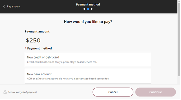 Select payment method